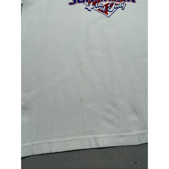 VTG 4th Of July Shirt Jonathan Adult Extra Large White Short Sleeve MADE IN USA - Picture 8 of 11